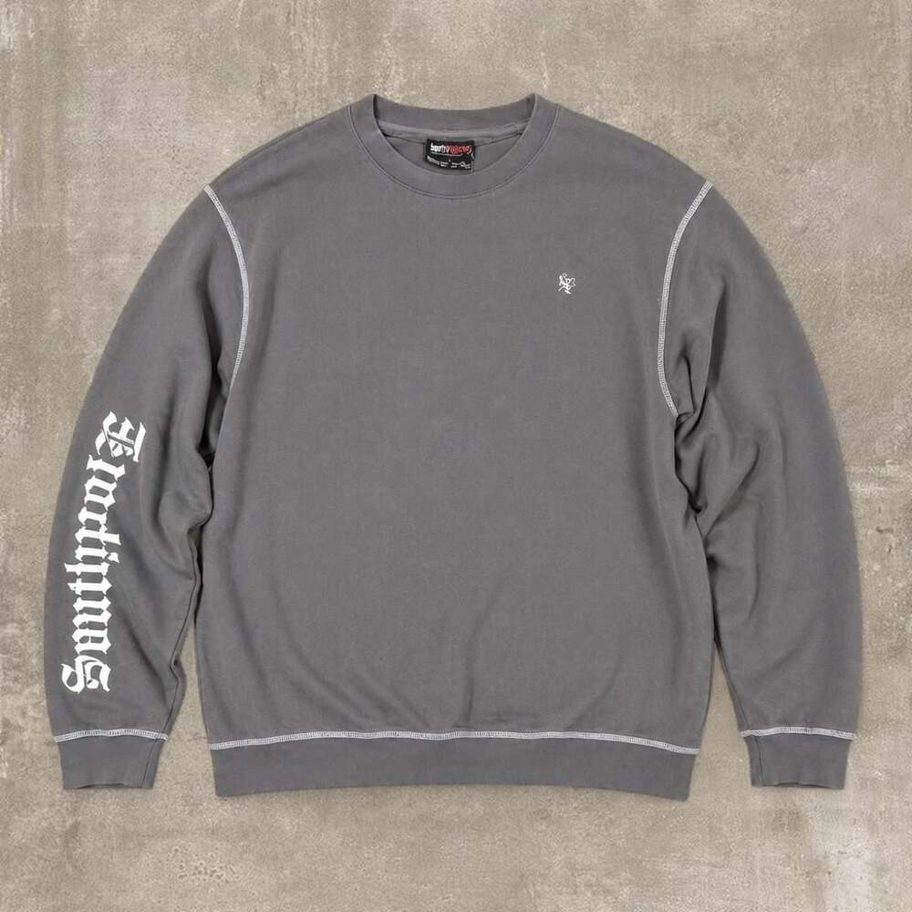 Vintage Southpole Gothic Sleeve Crewneck Sweatshirt Grey XL